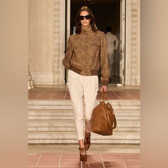 Ralph Lauren Collection Brown Multi Wool Check Plaid Jacket - Picture 1 of 16